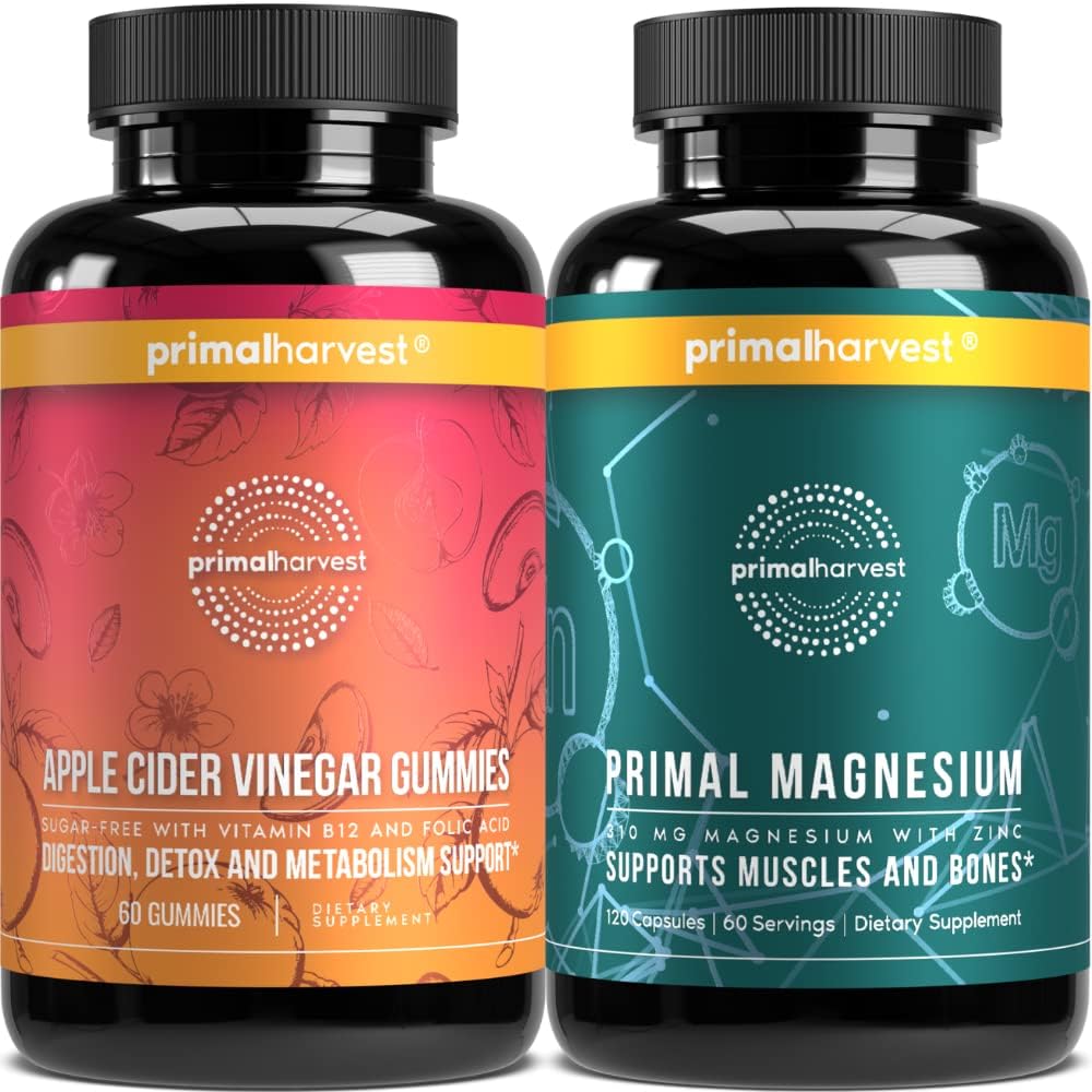 Magnesiumsupplement Complex 310mg af Primal Høst - Sugar Free Apple Cider Gummies