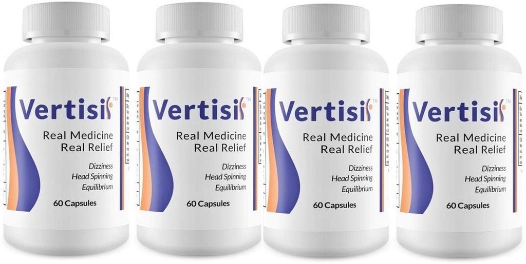 Udryddelse Vertigo med Vertisil Real Medicine (60 kapsler) 4 flaske af videnskabelig sundhed