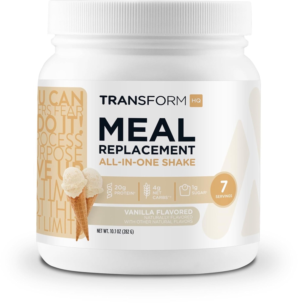 TransformHQ Meal Erstatning Shake Powder 7 Servering (Vanilla) - Gluten Free, Non- GMO