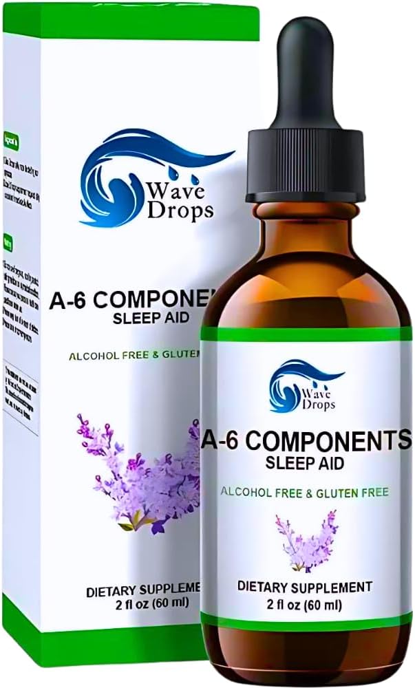 "Sleep Aid Drops Special Formel med Valerian Root, Melatonin, Kamille, Lavendel, Rhodiola Rose, og Vitamin B6 Sleep Support