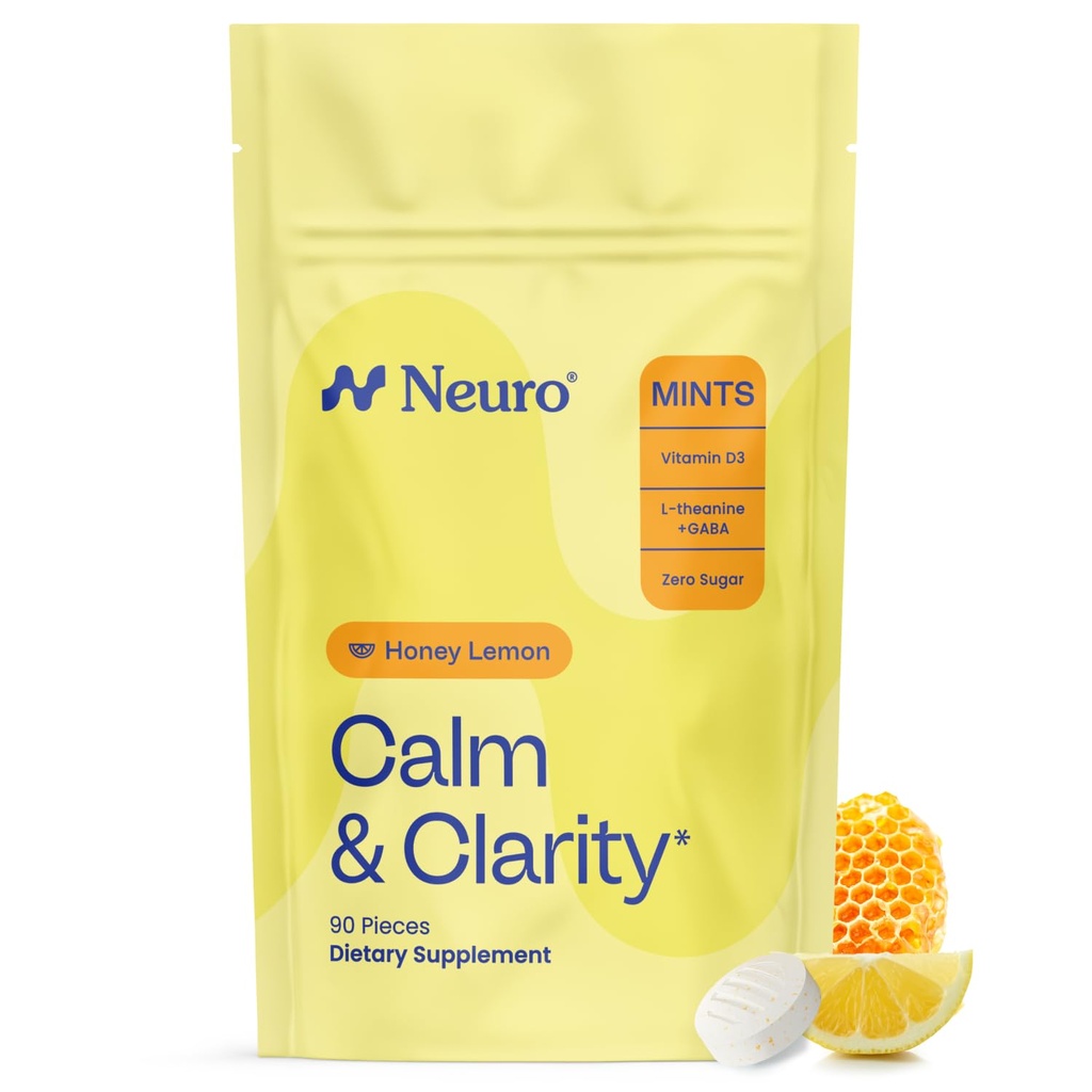 NeuroGum Calm & Clarity Mints (Honey Lemon, 90 stykker)