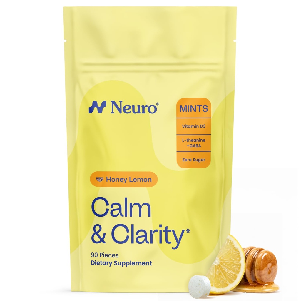 NeuroGum Calm & Clarity Mints (Honey Lemon, 90 stykker)