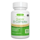 Igennus Super B- Complex Methylerede B-vitaminer, Alle dages ernæring levering, Ren etiket, MTHFR tillæg med methylfolat & B12 Methylcobalamin, Vegan, Lab Verified, 60 små tabletter