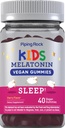 Piping Rock Kids Melatonin Gummy 1 mg 12, 40 Gummies 124; Cherry Flavor 124; Vegan, Non- GMO, Gluten Free Supplement