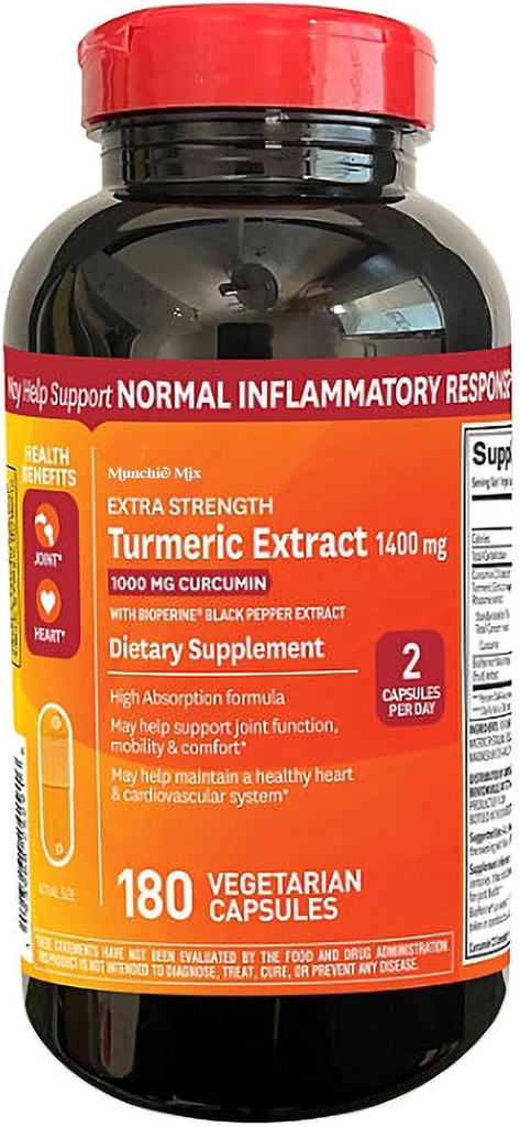 Styrke Gurkemeje Udtræk Vegetariske Kapsler (1400 mg., 180 ct.)