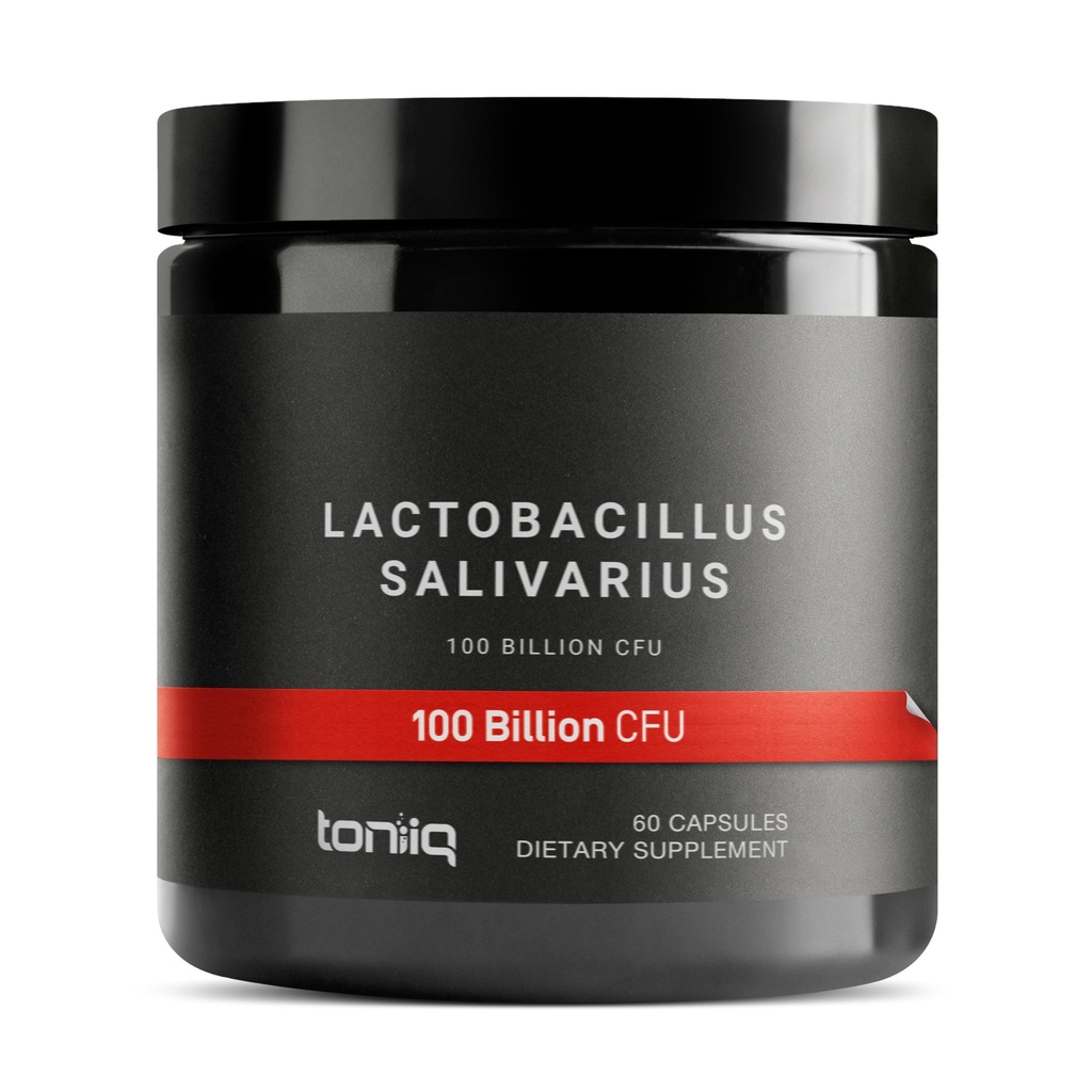 100 Millioner CFU Lactobacillus Salivarius Probiotic - Højeste verificerede CFU Greve - Third-Party Lab Testet for Potency - 60 Vegetariske kapsler - 30 Servere - TQ Verified