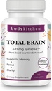 Krop køkken Total Brain Supplement, understøtter øget hukommelse, fokus og klarhed med Bacopa, Kaffe Frugt & Brainberry, Klinisk testet, Veggie Caps, 60 Greve