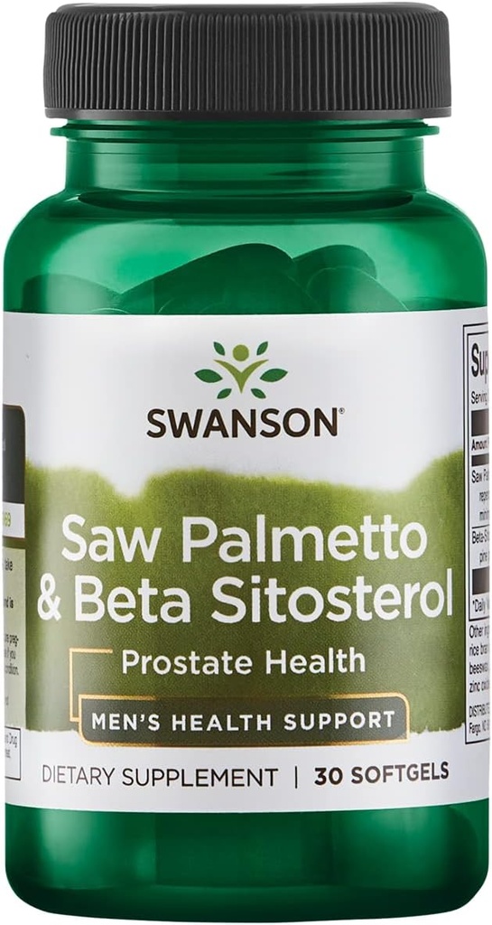 Swanson Saw Palmetto og Beta Sitosterol 30 Sgels