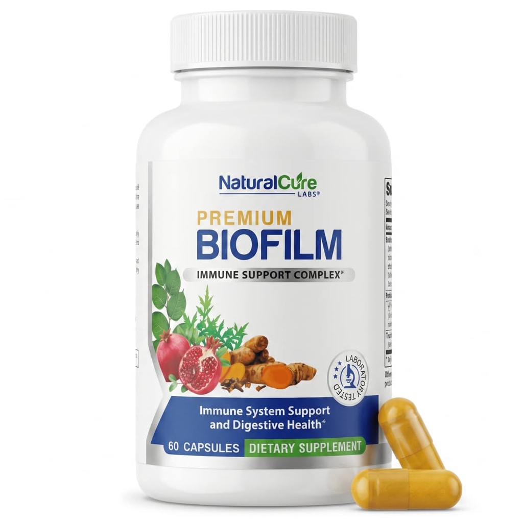 Natural Cure Labs Biofilim Complex - Premium Biofilim Formel Botanicals & Herbs Downloader 124; Biofilim Produkt til fordampning & immunsupport- 124; Vegan, Non- GMO, Gluten Free Memories 124; Biofilim Defense & Gut Health Supplement