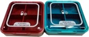 Pill Organizer, CSGTSWGS Travel Pill Box Portable Travel Pill Case Premium 4 Compartments Daily Small Pill Box Pill Container til purse for Vitamin, Torsk Lever Oil Medicin (Pink & Blue 2PCS)