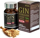 Koreansk rød Ginseng [Gin HONGSAM] 60 Kapsler - Premium Anti Aging Kosttilskud - Boost Energy against 124; Mumminal for kvinder og mænd 100% rød Ginseng