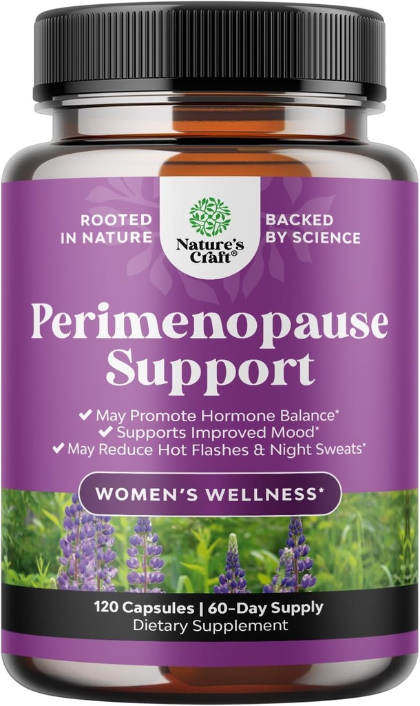 Komplet Paumenopause supplement til kvinder - Multibenefit menopause lette for kvinder med Maca Root Vitex Berry & Black Cohosh for Hot Flashs Night Sweats Hormone Balance og Mood Support (2 Måned)