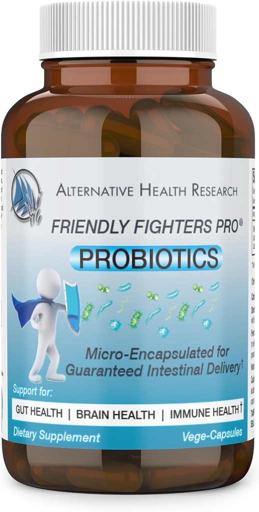 Friendly Fighters Pro® Probiotic | 3 Month Supply | Men & Women | Digestive & Immune Health* | Healthy Inflammation* & Allergy Relief* | Micro-Encapsulated for Guaranteed Delivery | Safe Daily Use