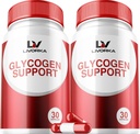 2 Pack - Glycogen Support, Glycogen Control Advanced Formel, Glycogen kapsler, Glycogen Fix med kraftfulde ingredienser, 30 kapsler Per flaske til 60 dage
