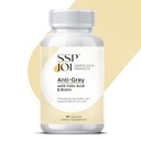 Hårvækst Supplement 250 mg - Anti- Grå supplement til mænd og kvinder med folinsyre, B- vitaminer & biotin - Understøtter grå hår forandring og fremmer stærk sund hår