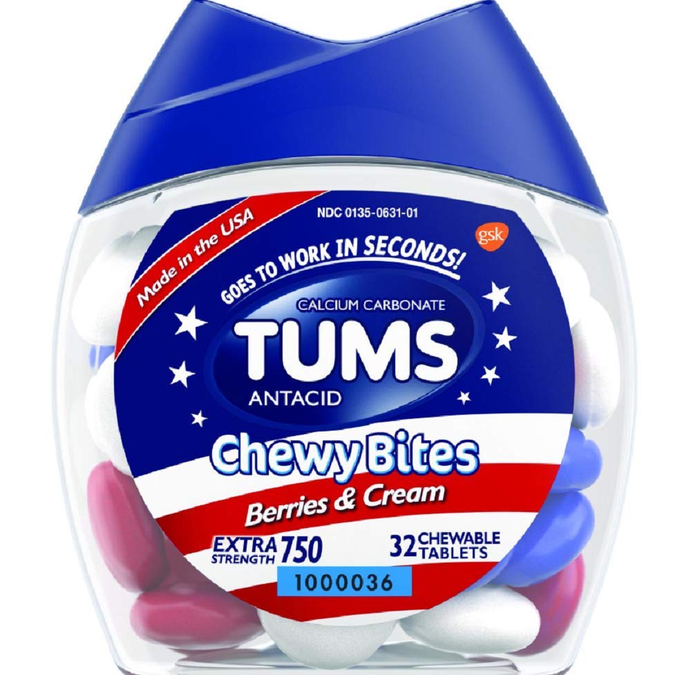 TUMS Chewy Bites Berries & Cream - 32 Greve