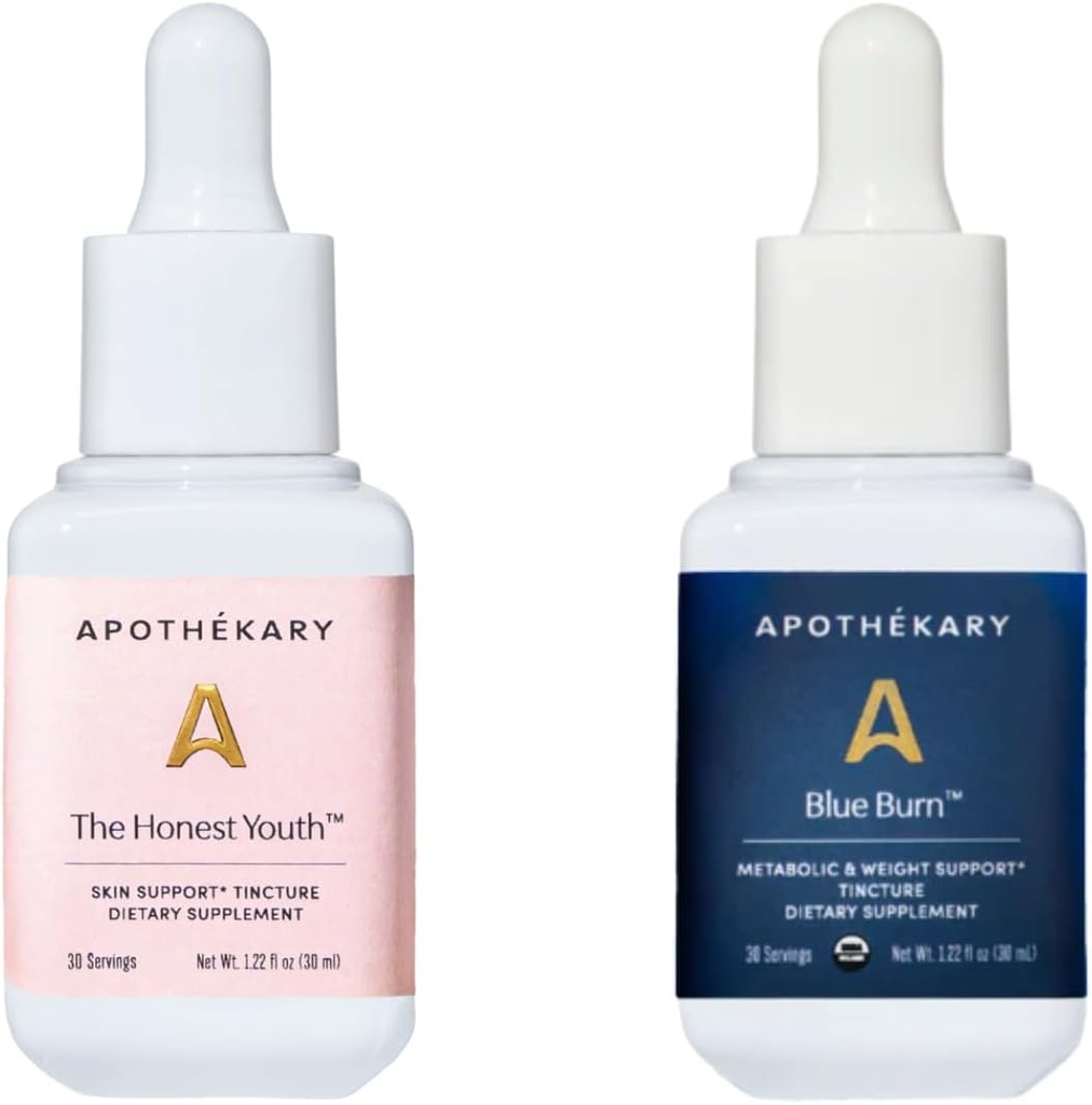 Apothékary Metabolic Glow, Herbal Supplement Bundle omfatter den ærligste unge & Blue Burn