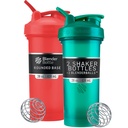 BlenderFlaske Classic V2 Shaker Flaske Perfekt til Protein Shakes og Pre Workout, 28-Ounce (2 Pack), Rød, Grøn