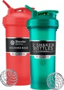 BlenderFlaske Classic V2 Shaker Flaske Perfekt til Protein Shakes og Pre Workout, 28-Ounce (2 Pack), Rød, Grøn