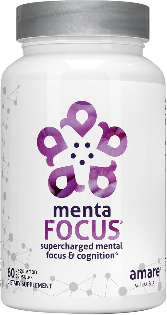 Amare Global MentaFocus ® Superladet Mental Focus og Congnition Supplement, 60 kapsler