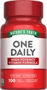 Nature 's Truth One Daily Multivitamin Measures 124; 100 Mini Tabletter Measures 124; for mænd og kvinder Measures 124; Non- GMO & Gluten Free Supplement