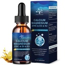 (2 Pack) 10 i 1 Magnesium Calcium Zink tillæg med vitamin C D3 K2, Glycinate Mag Vegan Liquid Drops Plus L- Theanine Boron Sea Moss Extract, immunforsvar, ben, søvn & ben kramper, 1 Fl Oz