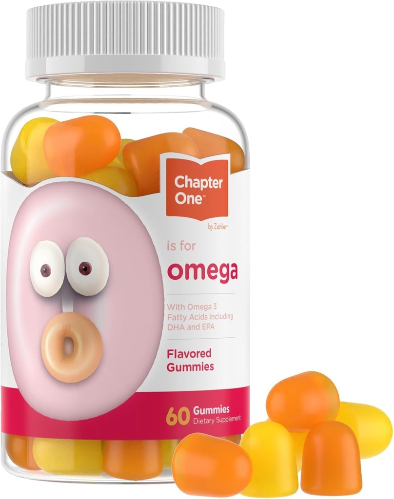 Zahler - Chapter One Omega 3 Gummies for Kids (60 Greve) - Ingen Fish Oil, Kosher, med Omega 3-6-9, EPA & DHA
