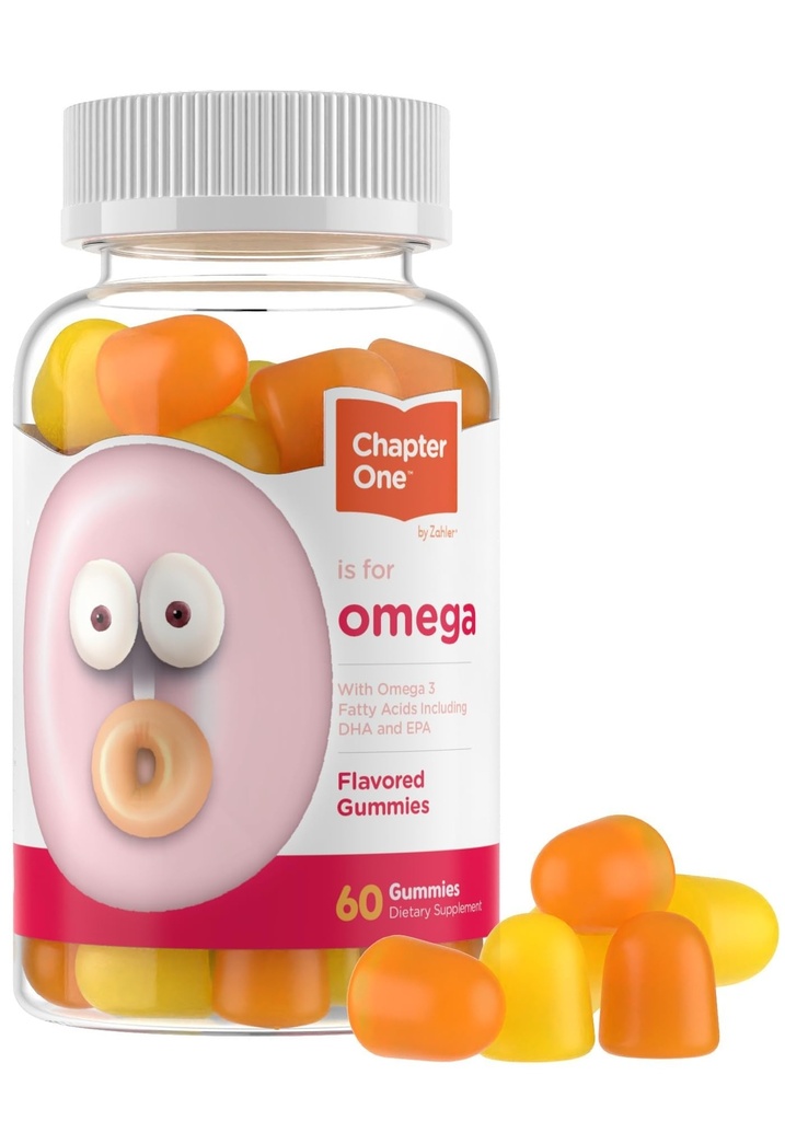 Zahler - Chapter One Omega 3 Gummies for Kids (60 Greve) - Ingen Fish Oil, Kosher, med Omega 3-6-9, EPA & DHA