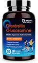 NATUR TARGET Glucosamine Chondroitin MSM, Joint Support, Shellfish Free, Gurkemeje Boswellia, Hyaluronsyre, Collagen, Calium for Cartiage and Bone Health, 120 Kapsler, 40 Servere