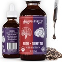 Hodgins Harvest Reishi + Turkey Tail Tincture Mea124; Fremstillet med svampe dyrket på vores gård i USA; Dual Extract Mea124; Ekstra- koncentreret (4 fl oz)