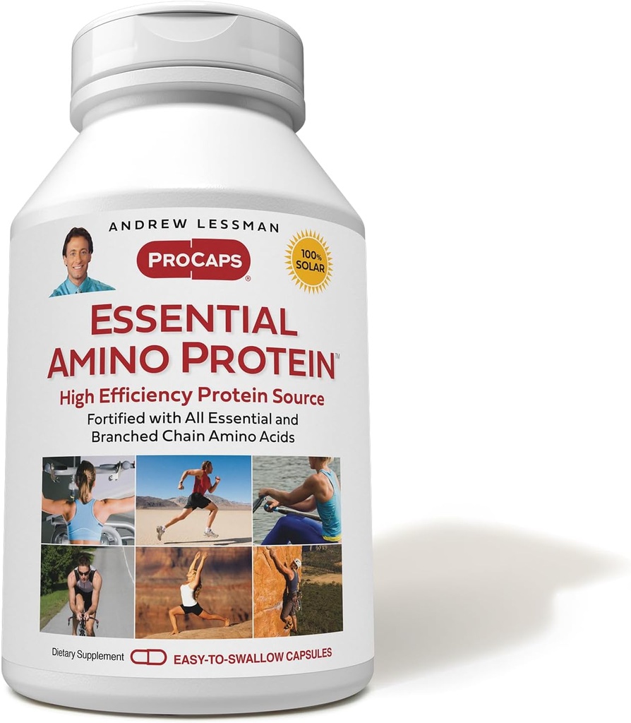 ANDREW LSSMAN Essential Amino Protein 90 Kapsler - En meget biotilgængelig proteinkilde med Essential og forgrenede kæde Aminosyrer. Understøtter struktur og funktion af vigtige organer og væv.