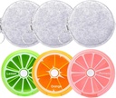 6PCS Weekly Pill Organizer 6PCS 7 Dag 3 gange om dagen INVODA store daglige piller sager for piller Vitamin Fish Oil Kosttilskud Container (Gruppe + Light Grey Bag 3PCS)
