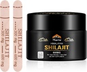 Shilajit Pure Himalayan Organic Resin - 800mg Maksimum Potency Natural Organic Shilajit Resin med 85 + Trace Minerals & Fulvic Acid for Energy, Immunstøtte, Mænd og kvinder, 30 Bedste