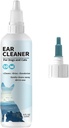 Hund & Kat Øre Cleaner - genert Otic Solution for Dogs & Cats - Pet Ear Wash for Wax, Rester & Odor - Itch Relief, Ikke-Irriterende Formel - 4 oz