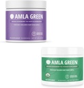 Amla Powder & Green Tea Superfood Supplement, Antioxidant Support, Lavet med hyldebær (90 Servere) & indiske Goosebær (30 Servere), Økologisk, Vegan