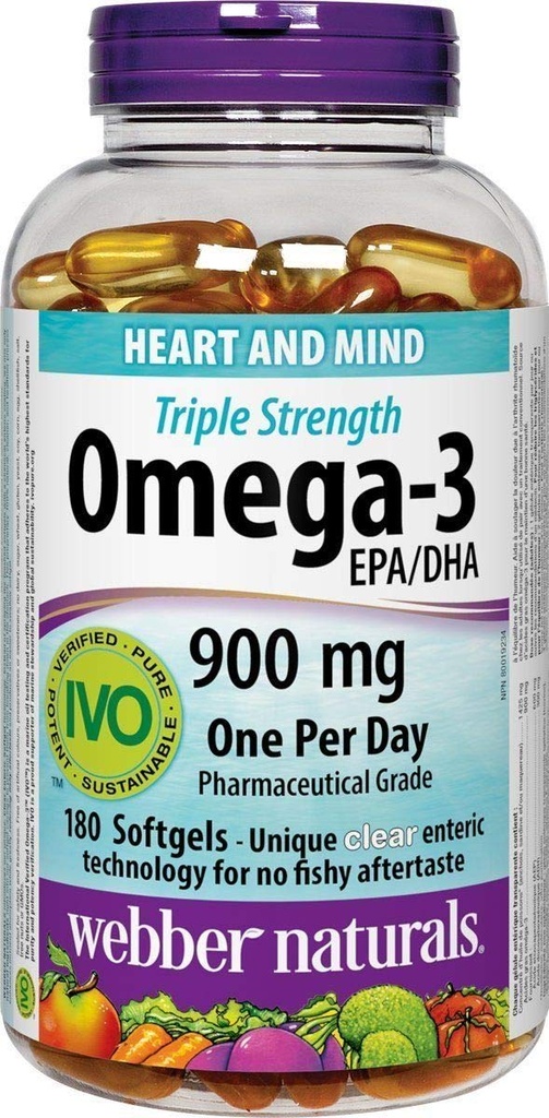 Webber Naturals Triple- Strength Omega-3, 200 Softgels