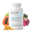 Pure Therapro Rx Methylerede B Complex Vitamin Made in USA, 4 Months Supply Department 124; Methyl B Complete Quatrecoly 5- MTHF Folate, B12 Methylcobalamin, TMG Trimethylglycin, Methylfolate Department 124; Pharm Grade