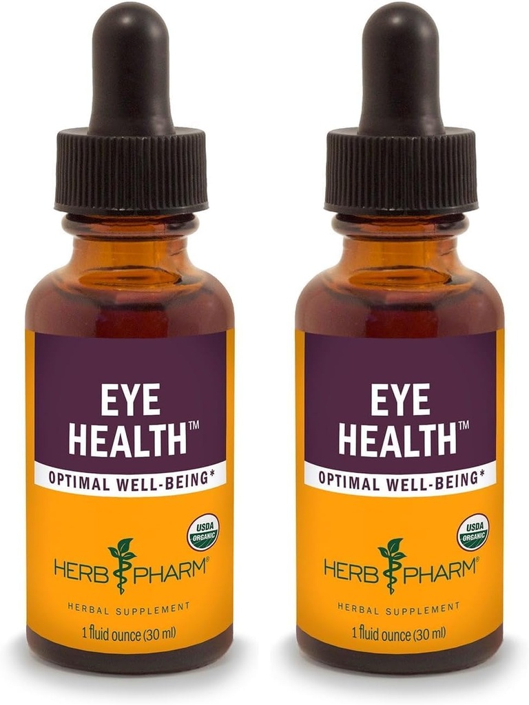 Herb Pharm Eye Health Liquid Herbal Formel med Bilberry og Goji Liquid Ekstrakter - 1 Ounce (pakke med 2)
