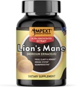 Lions Mane Mushroom Extract - Premium Quality, Kun Fruiting organer, Kognitive funktioner, Hukommelse & Fokus, Immunitet Booster, 90 Veg Caps.