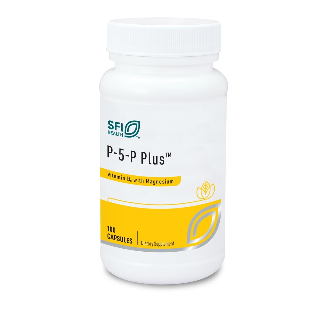 Klaire Labs SFI Health P- 5- P Plus Magnesium - 30 Milligram bioaktivt vitamin B6 Pyridoxal- 5- phosphat med TRAACS Magnesium, Hypoallergen (100 kapsler)
