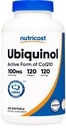 Nutricost Ubiquinol Softgels (120 Softgels - 124; 100 mg per servering) - Superior Absorption Antioxidant - 124; Active Form of CoQ10 - Gluten Free, Non- GMO