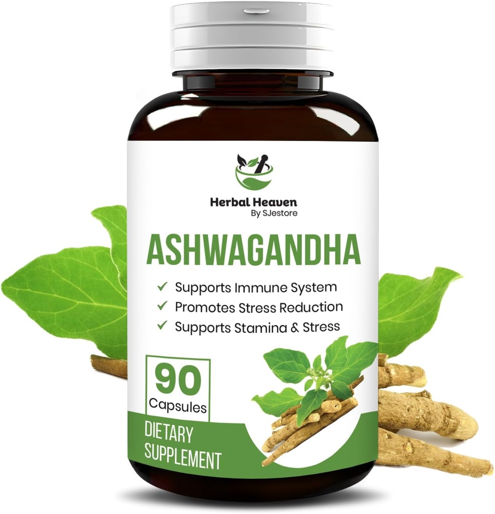 Urtehimlen Ashwagandha Kapsler 90 Grev af 124; Ashwagandha Powder Kapsler til Ultimate Samlet velvære