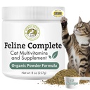 Wholistic Pet Organics Feline Complete - 8 Oz - Multivitamin & Probiotisk pulver til katte - Natural Cat Food & fordøjelsesstøtte