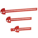 Træbearbejdning Ruller, TOURACE 3Pcs Præcision Pocket Ruller Metal Slide Regel Træbearbejdning Værktøj T Square Metric / Toms Portable Ruller med Protractor Vinkel Finder (6 / 8 / 12 Tommer)