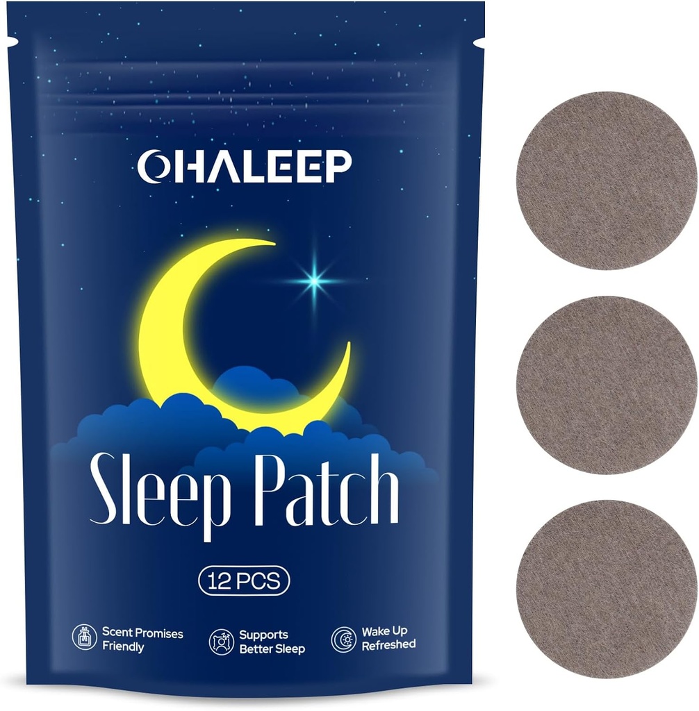Søvn Patch Portable og Komfortable, Søvn Patches for voksne Ekstra Styrke Vågn op Opfrisket, 12 Patches