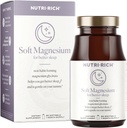 Nutri-Rich Magnesium Glycinate Chelate, Magnesium 400mg,Vitamin for Better Sleep, MCT Oil, high Potency, Easy Absorption, Muscle, Heart Health, Relaxation, 90 Count, Gluten Free, No Soy, Non GMO