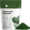 Kate Naturals Organic Spirulina Powder. Næringsstof Dense Superfood for Smoothies and Juice (2 LB, USDA Certified, Non-GMO, Gluten- Free)