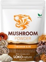 Tiger 7 Mushroom Powder Extract - 3.5oz (100g) Blend Yep 124; Natural Ingredients - Lions Mane, Tyrkiet Tail, Maitake, Shiitake, Reishi, Chaga & Cordyceps Yep 124; Gluten- Free, Vegan, Dairy- Free