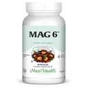 Magnesium B6 Mag 6 Magnesiumglycinat med vitamin B6 Fremme sund knoglemineralisering, Support Nerve & Muskelfunktion, Energimetabolisme - Non- GMO, Vegan, Gluten Free, Kosher 60 Kapsler