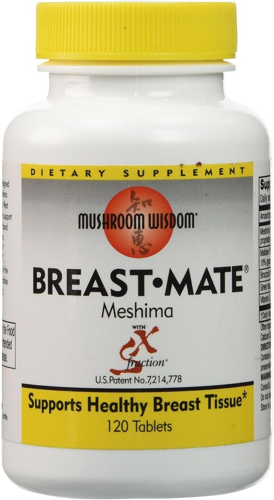 Mushroom Visdom Breast- Mate Vegi- Tablets, 120 Count